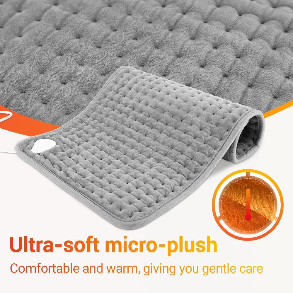 Tapis chauffant ultra-doux en micro-plush, confortable et chaud pour un soin doux