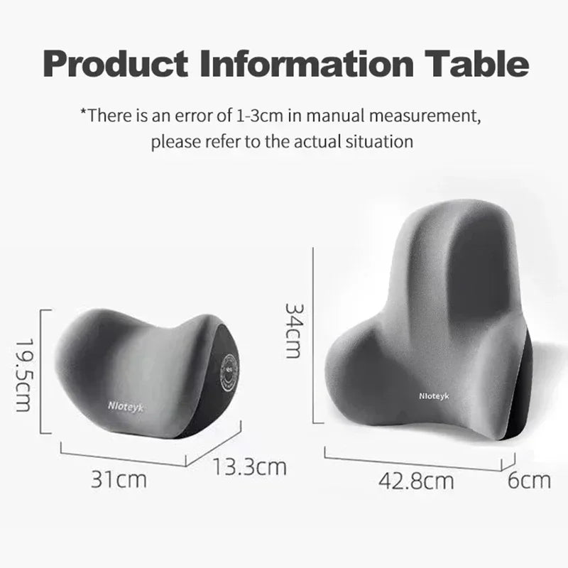 Appui-tête en mousse à mémoire de forme, ensemble de soutien lombaire, oreiller ergonomique pour le cou, coussin de dos, siège de conducteur de voiture, tissu Polyester respirant et confortable
