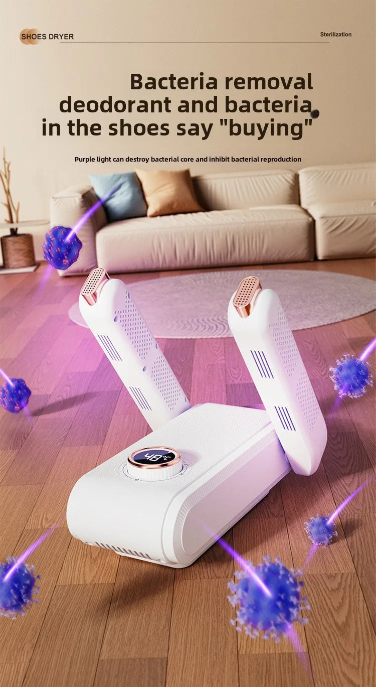 Sèche-chaussures pliable à température constante, air chaud, surpoids de vache, élimine les mauvaises odeurs, synchronisation, nouveau