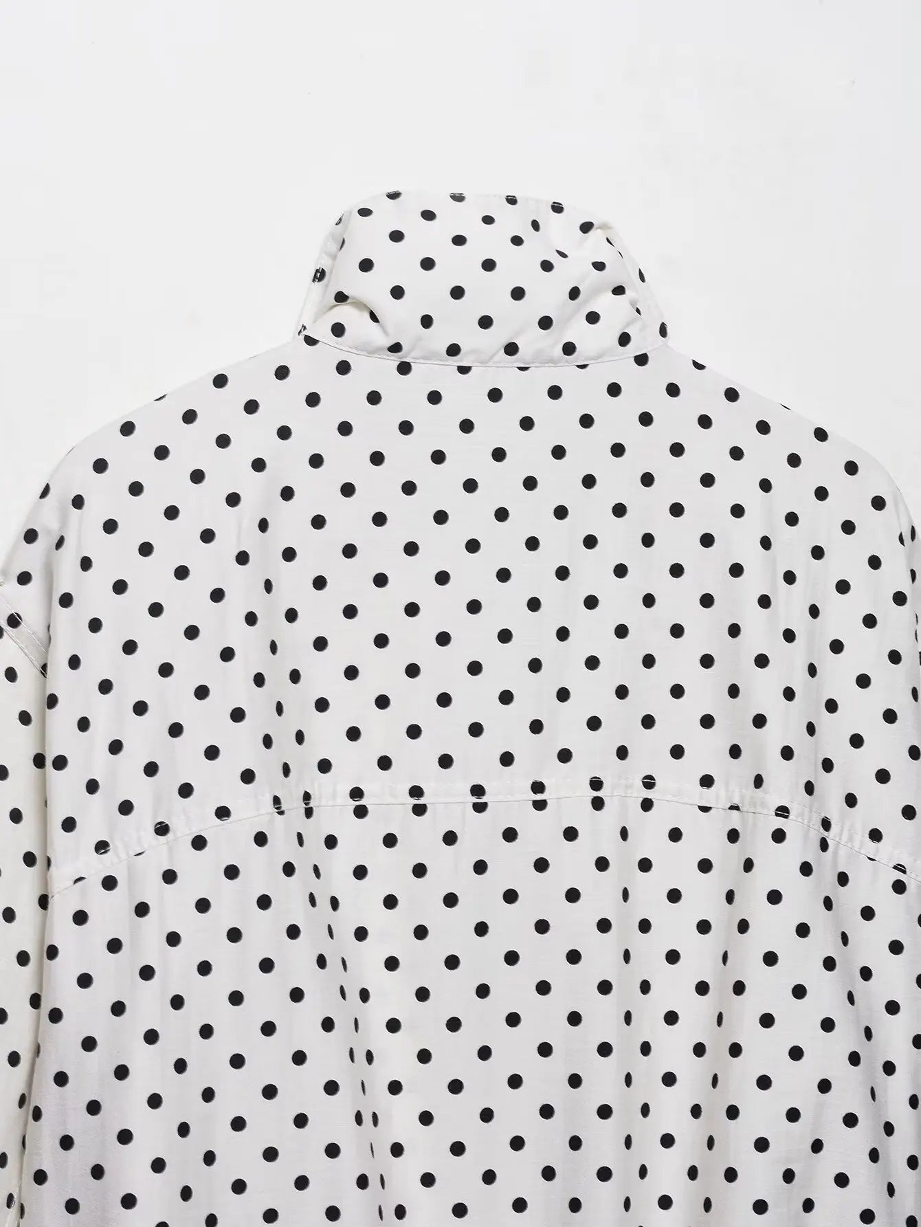 HH mode femmes à pois imprimé manteaux courts automne manches longues col roulé fermeture éclair avec poches cordon veste décontractée