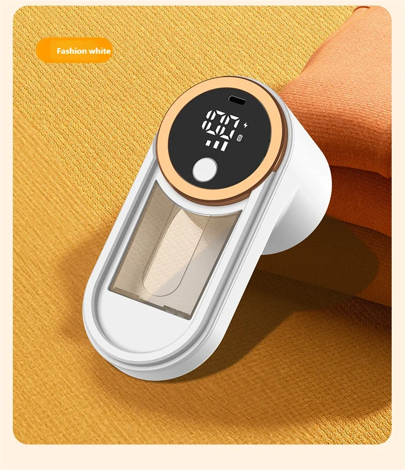 Gadget high-tech blanc avec écran numérique, design moderne pour usage quotidien