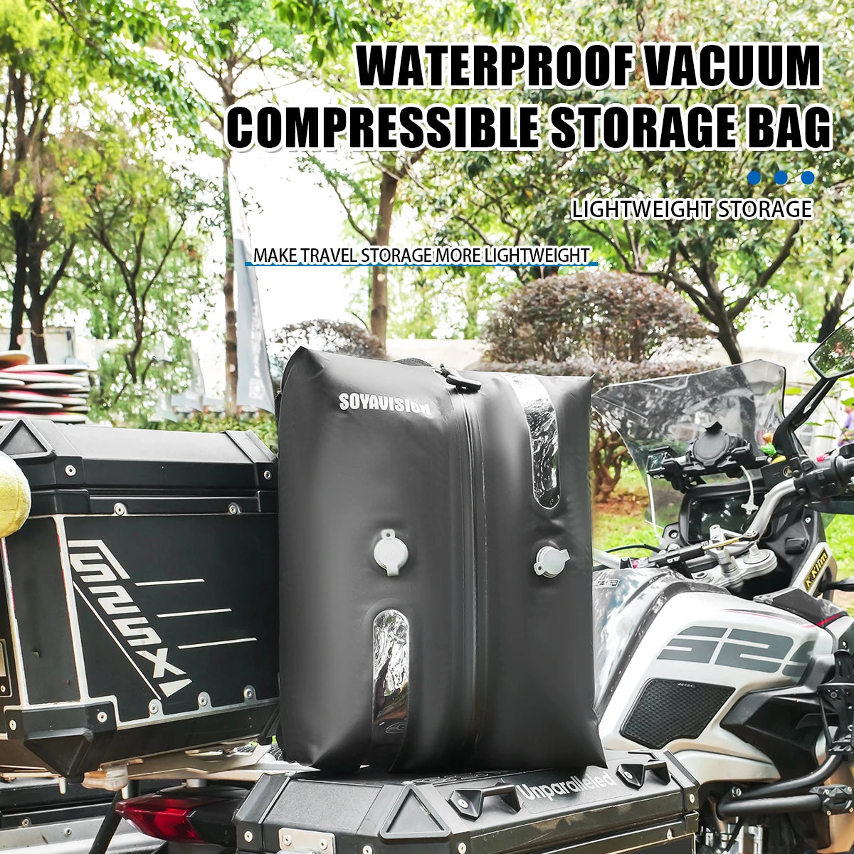 Sac de Compression sous vide, sac de rangement de bagages de voyage, sac de rangement de vêtements, sac d'air étanche pour sac à dos, sacs de cabine de Camping