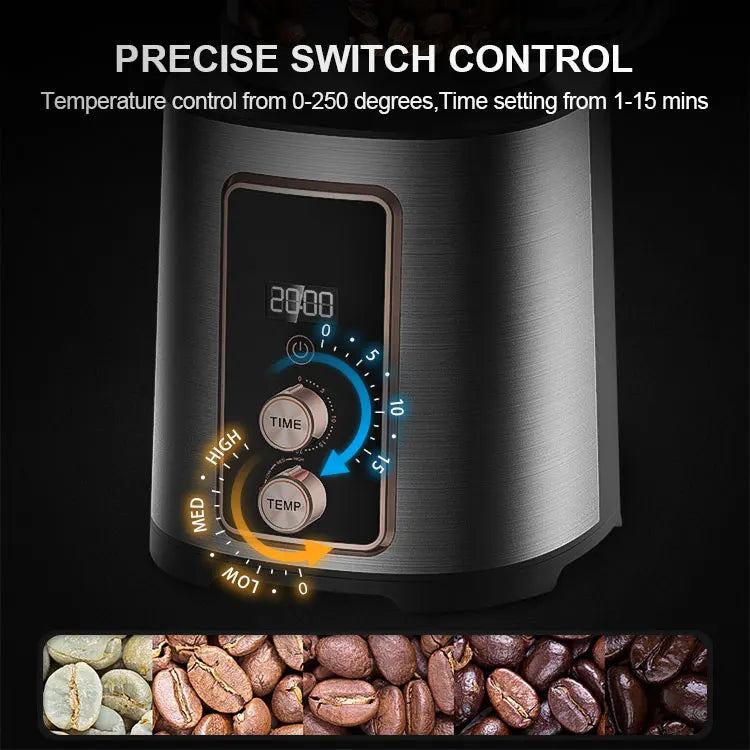 Nouveau 220V électrique ménage Air torréfacteur Machine à café maison café grain torréfacteur contrôle de la température café torréfaction Machine