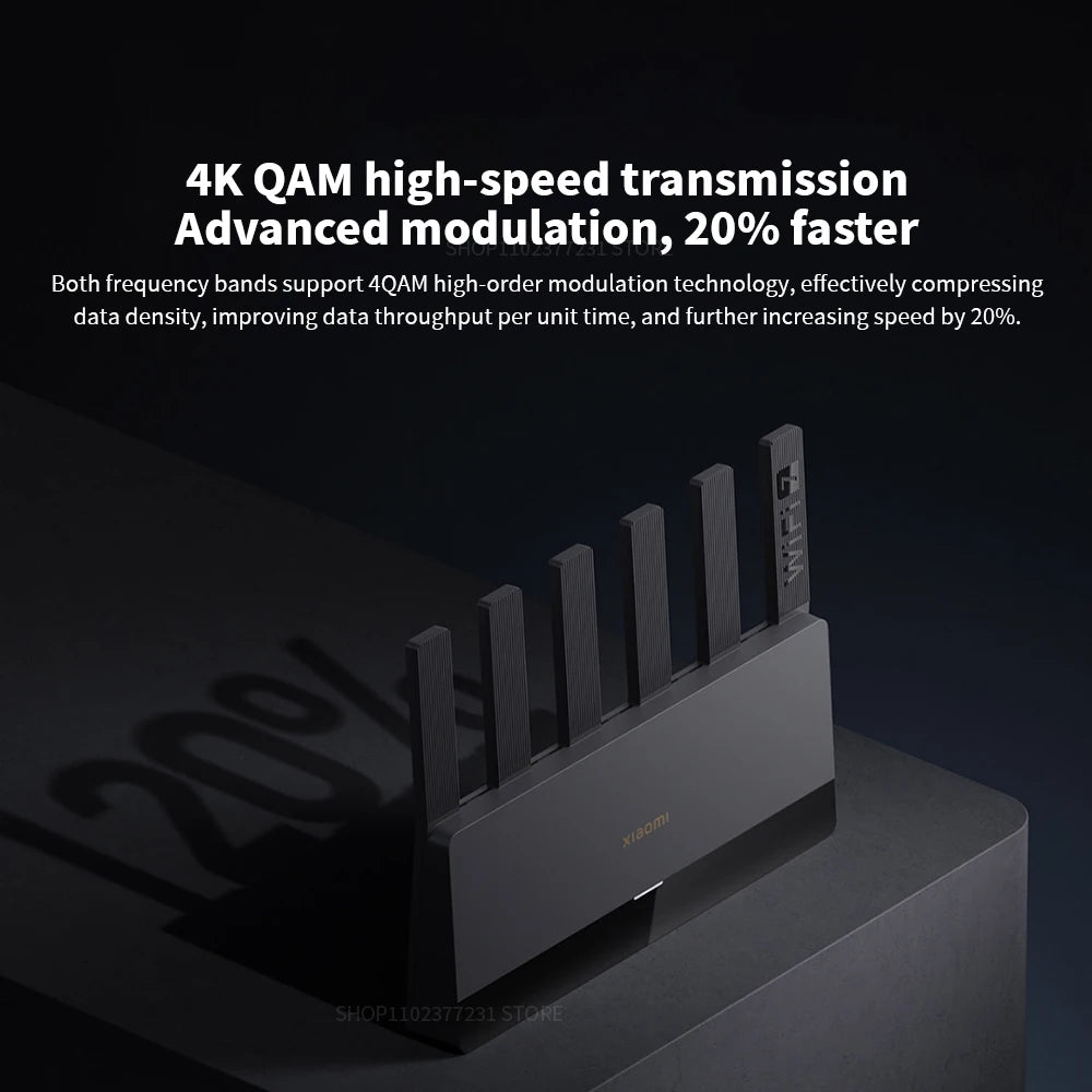 Routeur Xiaomi BE6500 Quad Nucleus Wifi7, port Ethernet 2.5G, double fréquence 2.4/5GHz, 6 amplificateurs de signal indépendants, Mesh 6500Mbps
