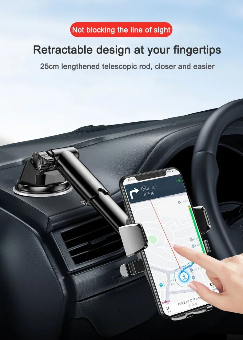 NOUVEAU Support de téléphone universel pour voiture à ventouse 360° °   Support de téléphone portable pour tableau de bord de voiture, compatible avec iPhone, Samsung, Xiaomi