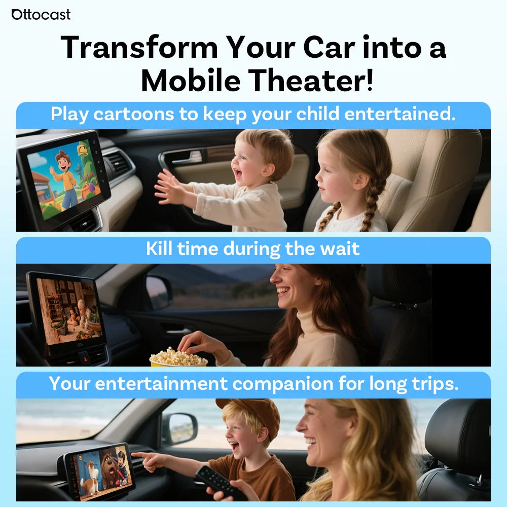 Ottocast voiture TV Mate Max Express 4 en 1 sans fil CarPlay Android Auto filaire DisplayPort dispositif écran miroir TV bâton pour voiture