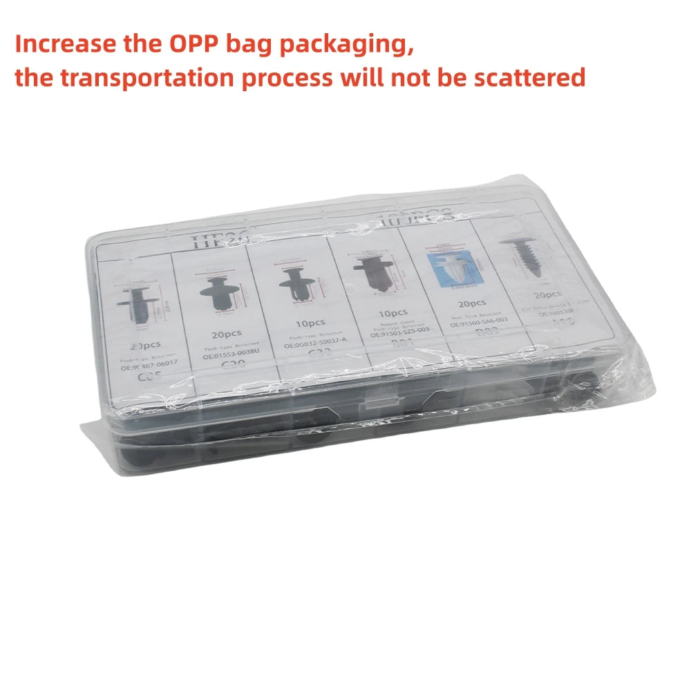 Kit de clips de fixation automatique, 100 pièces, Clips à rivets de garde-boue, goupille de retenue de poussée de carrosserie de voiture, Rivet de pare-chocs de porte, panneau de retenue de voiture