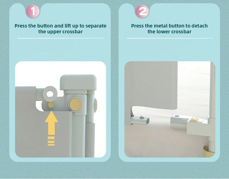 Guide d'assemblage pour barre transversale de lit bébé, bouton de démontage facile
