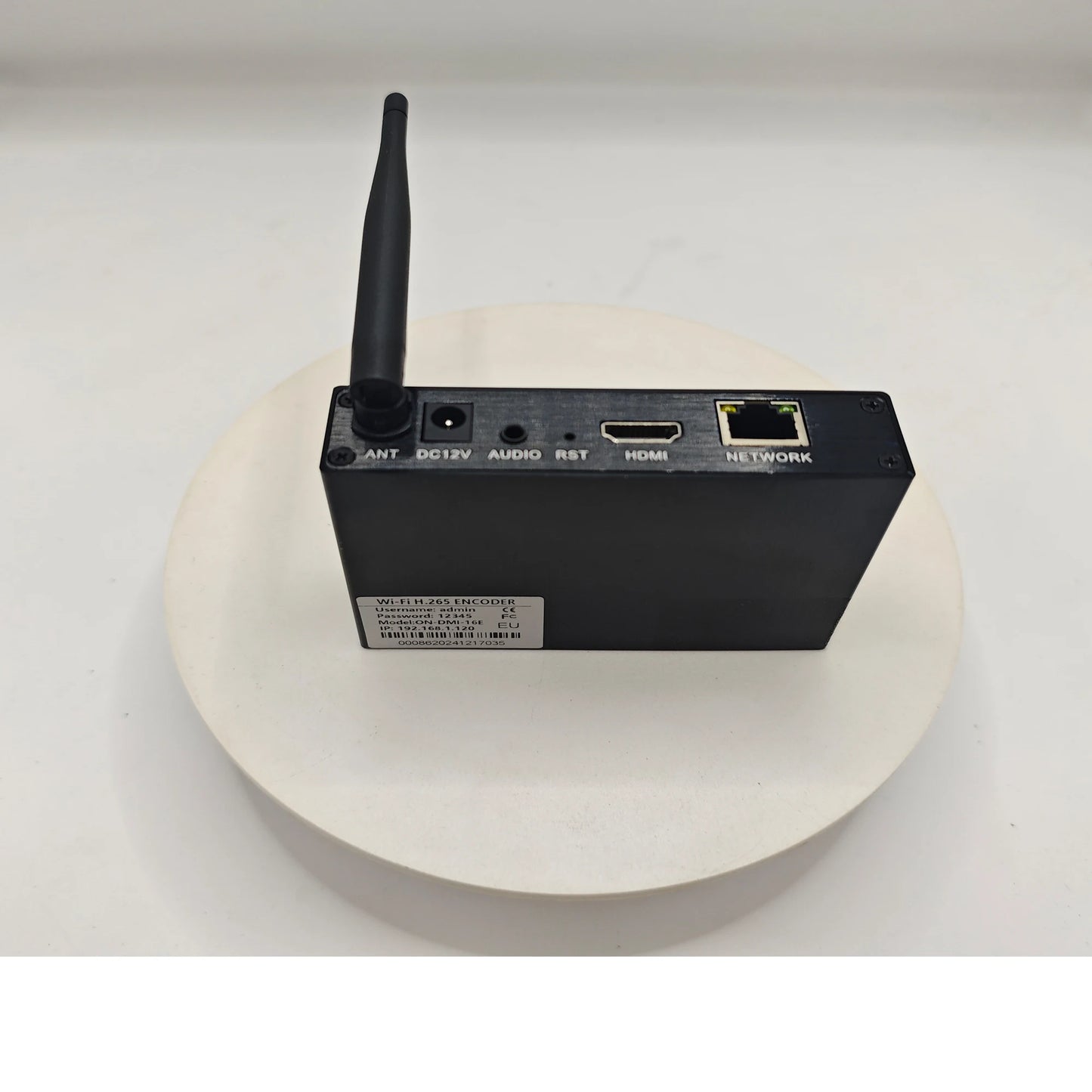 Encodeur Wi-Fi H.265 avec antenne, ports HDMI et réseau, pour streaming vidéo haute définition
