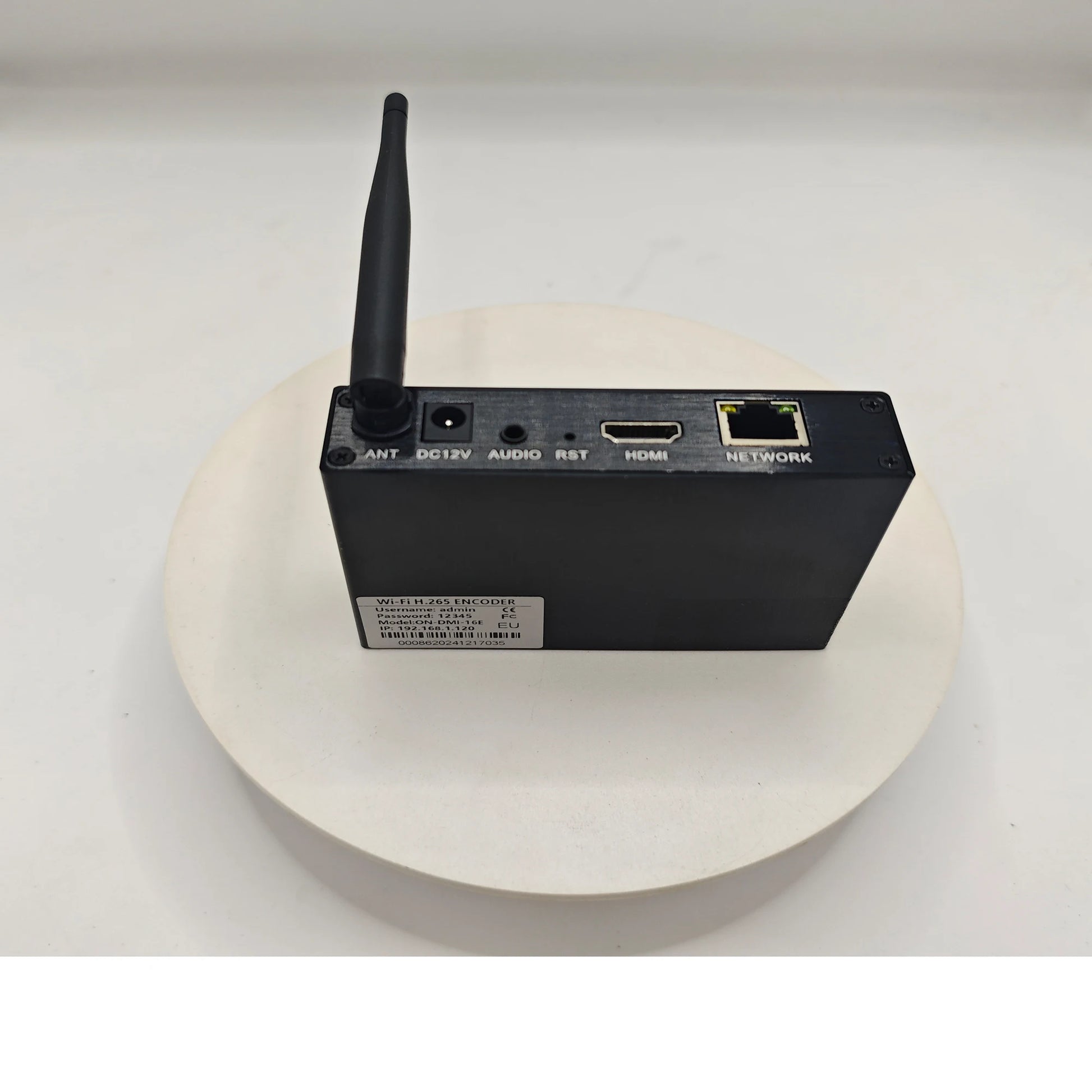 Encodeur Wi-Fi H.265 avec antenne, ports HDMI et réseau, pour streaming vidéo haute définition