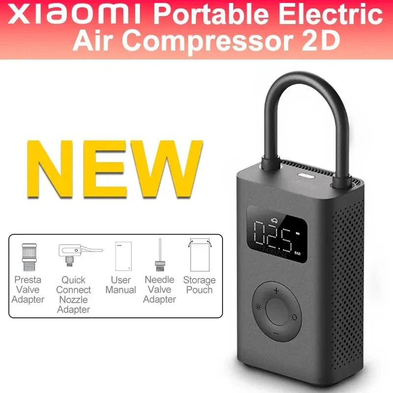 Nouveau compresseur d'air gonflable MIJIA 2D 2000mAh, pompe à air portable 2D pour vélo, voiture, moto, ballon CN