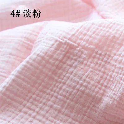 Tissu drapé en coton et lin, 100x135cm, Double gaze, crêpe, vêtements pour bébé, jupe pour dames, vêtements de nuit