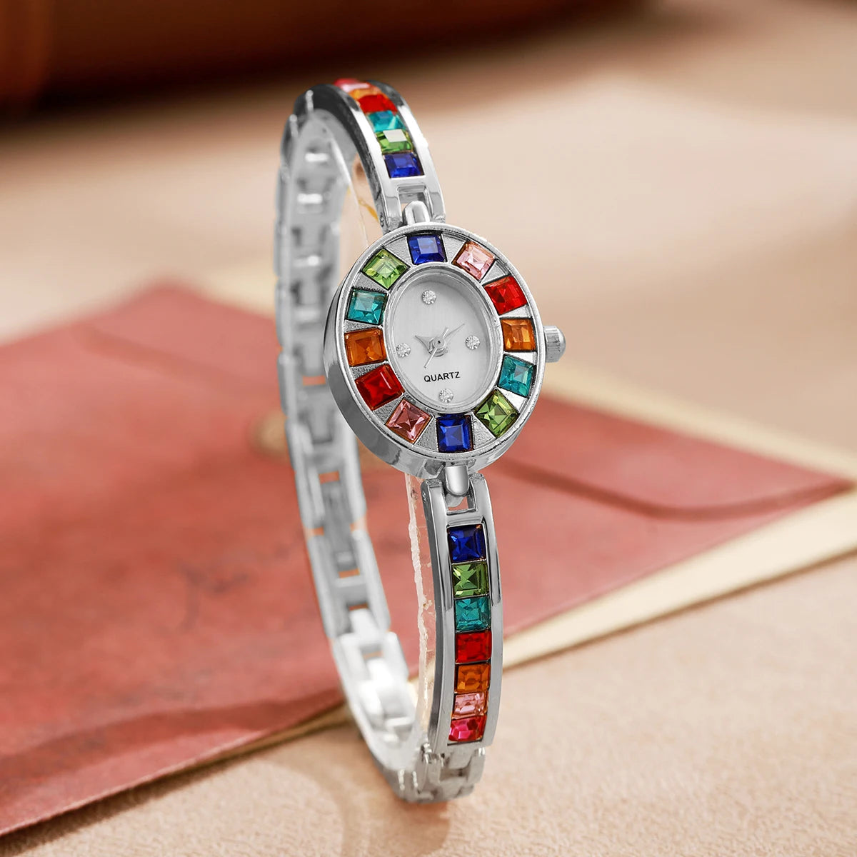 Montres de luxe en strass pour femmes, Bracelet à la mode, montre à Quartz pour dames, horloge cadeau pour filles (sans boîte)