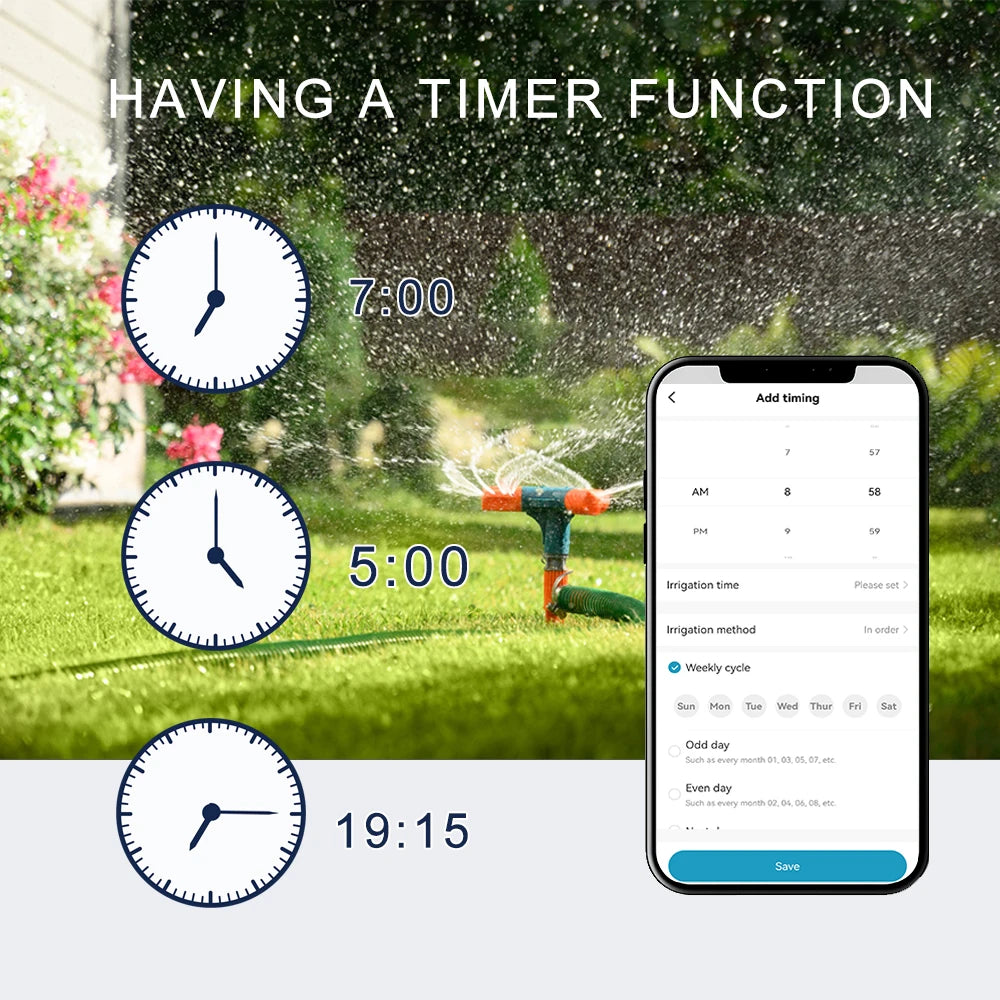 Minuterie d'arrosage de jardin intelligente Tuya, 8 Zones, Wifi, 6 Station, contrôleur d'irrigation goutte à goutte, Valve d'eau, fonctionne avec Smartlife