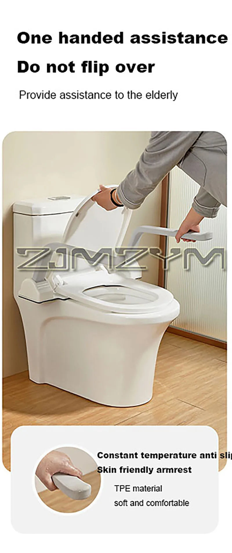 Main courante de toilette pour personnes âgées, sécurité antidérapante, étagère d'aide au salle de bain, siège de toilette, poignée pliable
