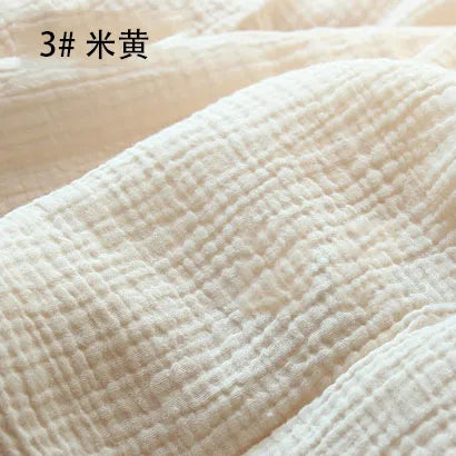 Tissu drapé en coton et lin, 100x135cm, Double gaze, crêpe, vêtements pour bébé, jupe pour dames, vêtements de nuit
