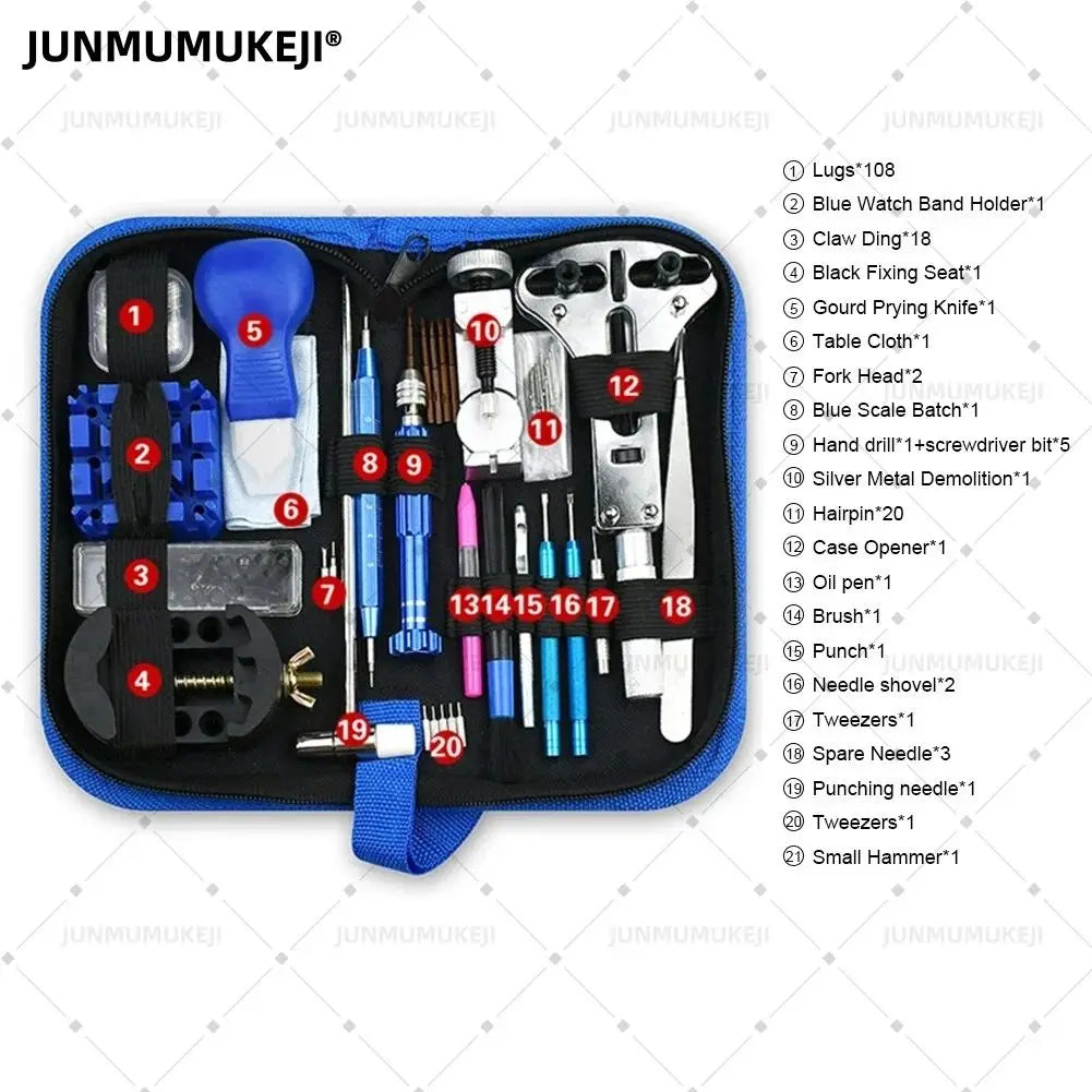 Outils de réparation d'entretien de montres, réglage des sangles de montre, remplacement de 24.com 147 pièces, démontage et installation