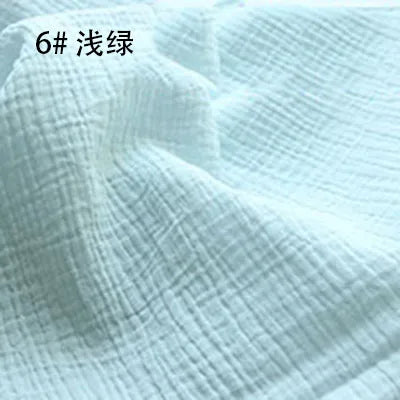 Tissu drapé en coton et lin, 100x135cm, Double gaze, crêpe, vêtements pour bébé, jupe pour dames, vêtements de nuit