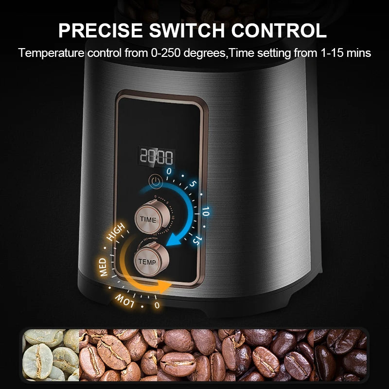 Nouveau 220V électrique ménage Air torréfacteur Machine à café maison café grain torréfacteur contrôle de la température café torréfaction Machine