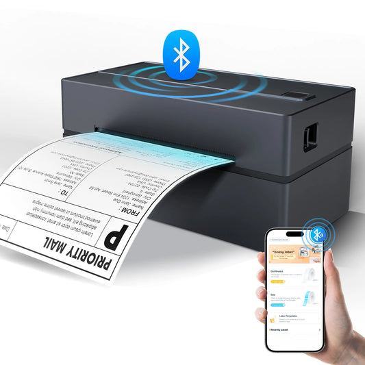 Imprimante d'étiquettes Bluetooth sans fil pour colis, connectée à smartphone, idéale pour e-commerce et livraison rapide
