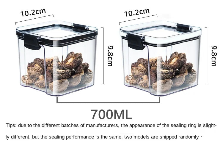 Ensemble de Bocaux Scellés en Plastique pour Assaisonnement Domestique, Boîte de Rangement Étanche à l'Humidité