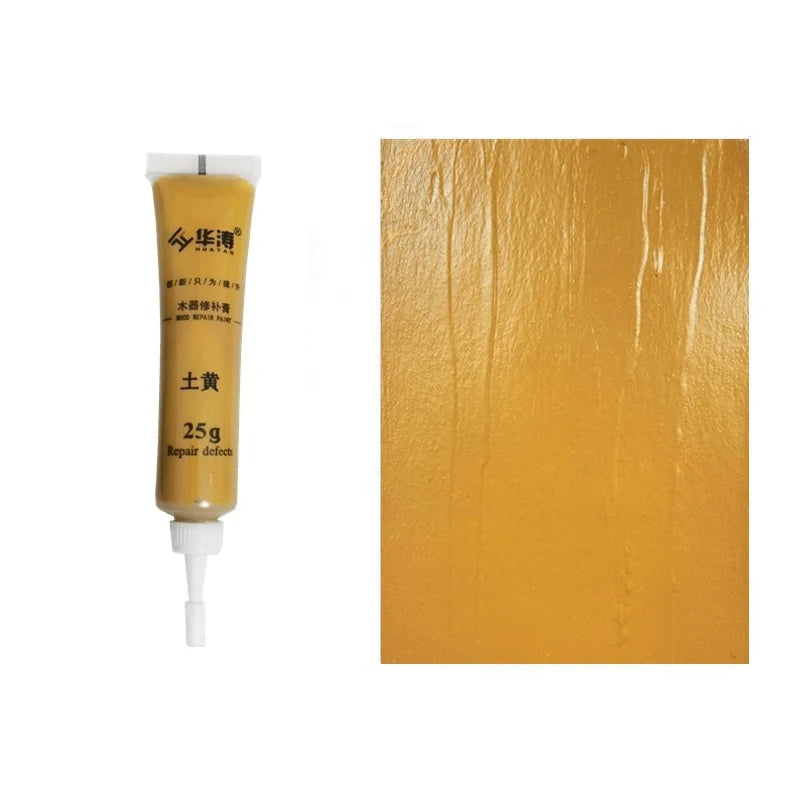 Agent de réparation des rayures pour meubles en bois multicolores, pâte de retouche multi-usages pour sols, escaliers, portes en bois, mastic de réparation des rayures