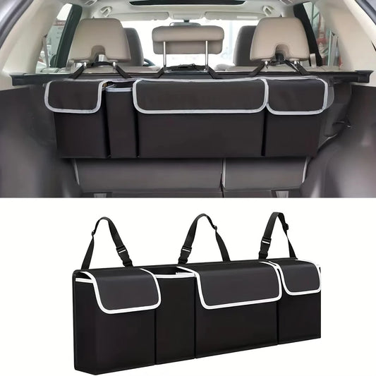 Sac de rangement polyvalent en tissu Oxford pour coffre de voiture, boîte de rangement suspendue pour siège arrière de véhicule pour intérieur d'automobile