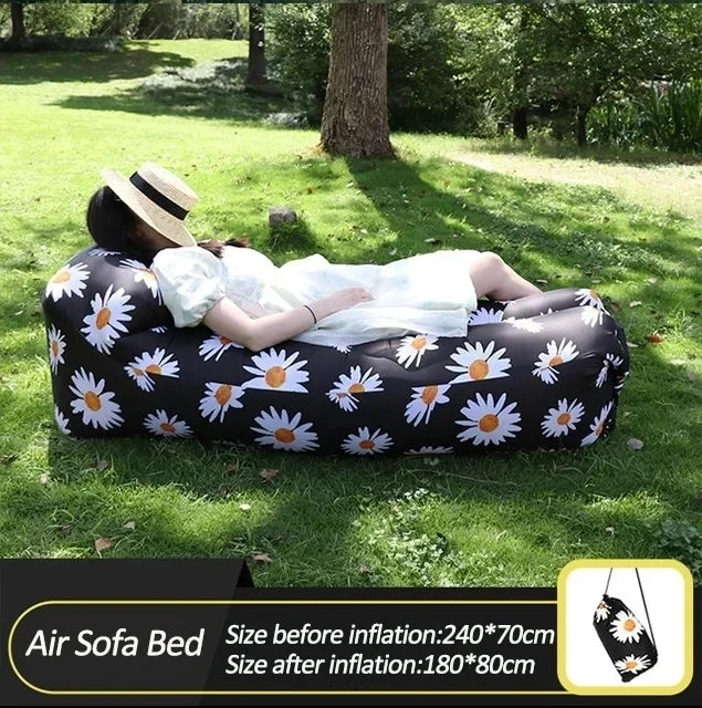 Tendance produits de plein Air canapé-lit gonflable rapide sac de couchage de bonne qualité sac gonflable sac paresseux canapé de plage 240*70 cm