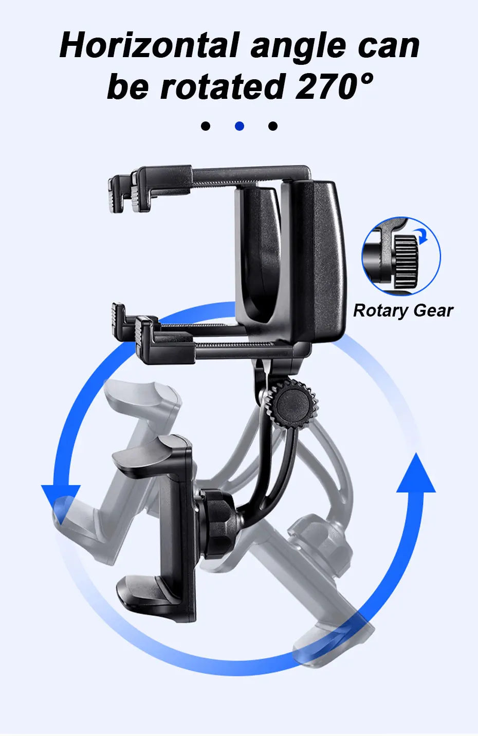 SEAMETAL-Support de téléphone pour rétroviseur de voiture, réglage de la rotation libre, pince stable, support de téléphone pour smartphone, navigation rapide, ket