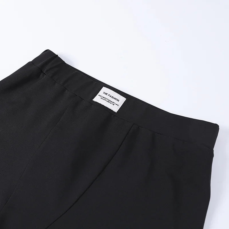 Short à manches courtes et col rond pour femme, ensemble sportif polyvalent, mode européenne et américaine, printemps et été, 3/4, 2 pièces