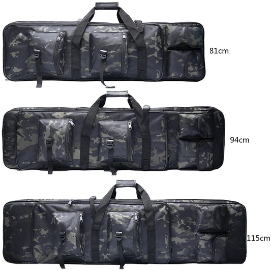 Sac de transport camouflage pour fusil, 3 tailles : 81cm, 94cm, 115cm, poches multiples et bandoulière