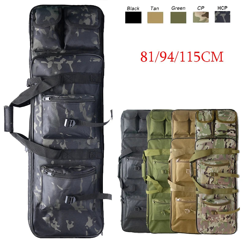 Sac de transport tactique camouflage pour fusil, 81/94/115 cm, plusieurs coloris disponibles