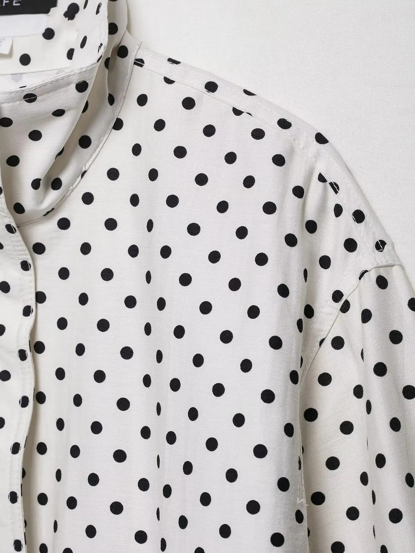 HH mode femmes à pois imprimé manteaux courts automne manches longues col roulé fermeture éclair avec poches cordon veste décontractée