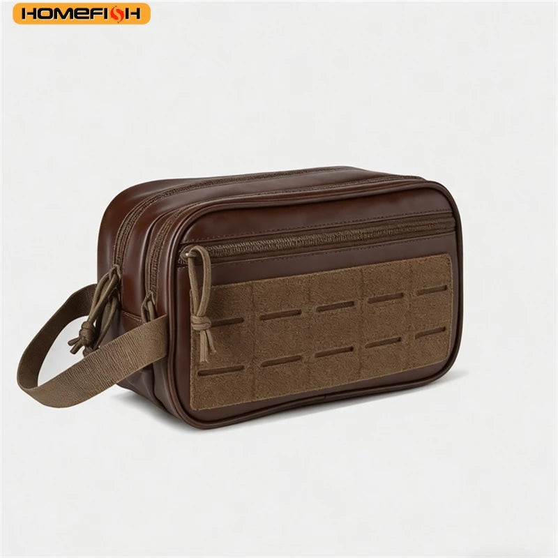 Sac de toilette tactique HOMEFISH pour hommes, sac d'hygiène, pochettes Molle, petite trousse de toilette, trousse de rasage pour hommes, trousse de voyage, maquillage