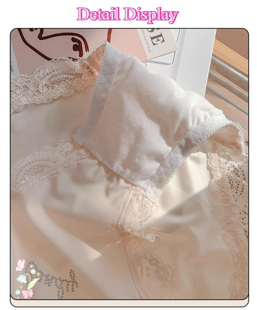 Nouveau Satin dentelle femmes culottes Style français sous-vêtements femmes été mince caleçon taille basse fesses levage dames slips