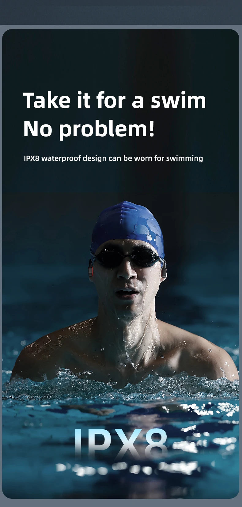 Écouteurs à Conduction osseuse, casque d'écoute étanche IPX8 pour la natation, nouveau casque de Sport sans fil Bluetooth MP3 32 go de RAM Hifi stéréo