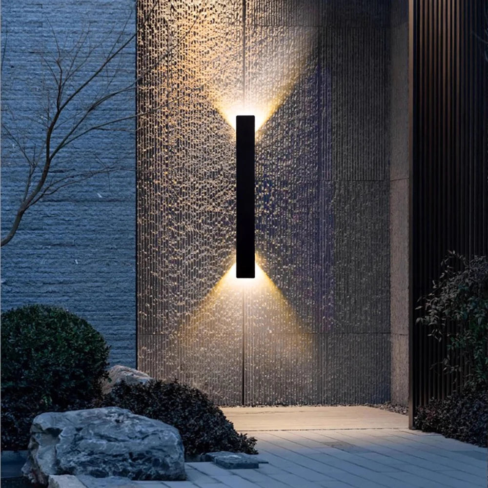 Applique murale LED moderne applique extérieure/intérieure 110 V 220 V bande droite en aluminium lumière blanc/noir/or/café applique murale