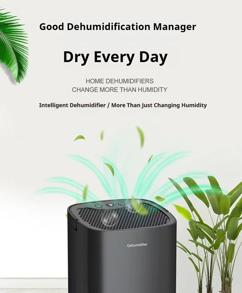 Déshumidificateur d'air portable silencieux Homefish, absorbeur d'humidité, pour la maison, la chambre, le bureau, la cuisine, sécheur d'air, désodorisant, prise EU/US