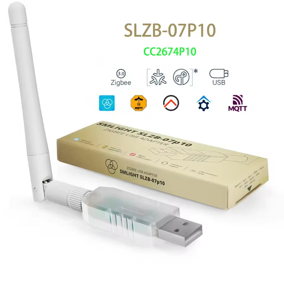 Adaptateur USB Zigbee 3.0 SMLIGHT SLZB-07, le plus petit filetage/matteur fonctionne avec Zigbee2MQTT, Assistant domestique, ZHA