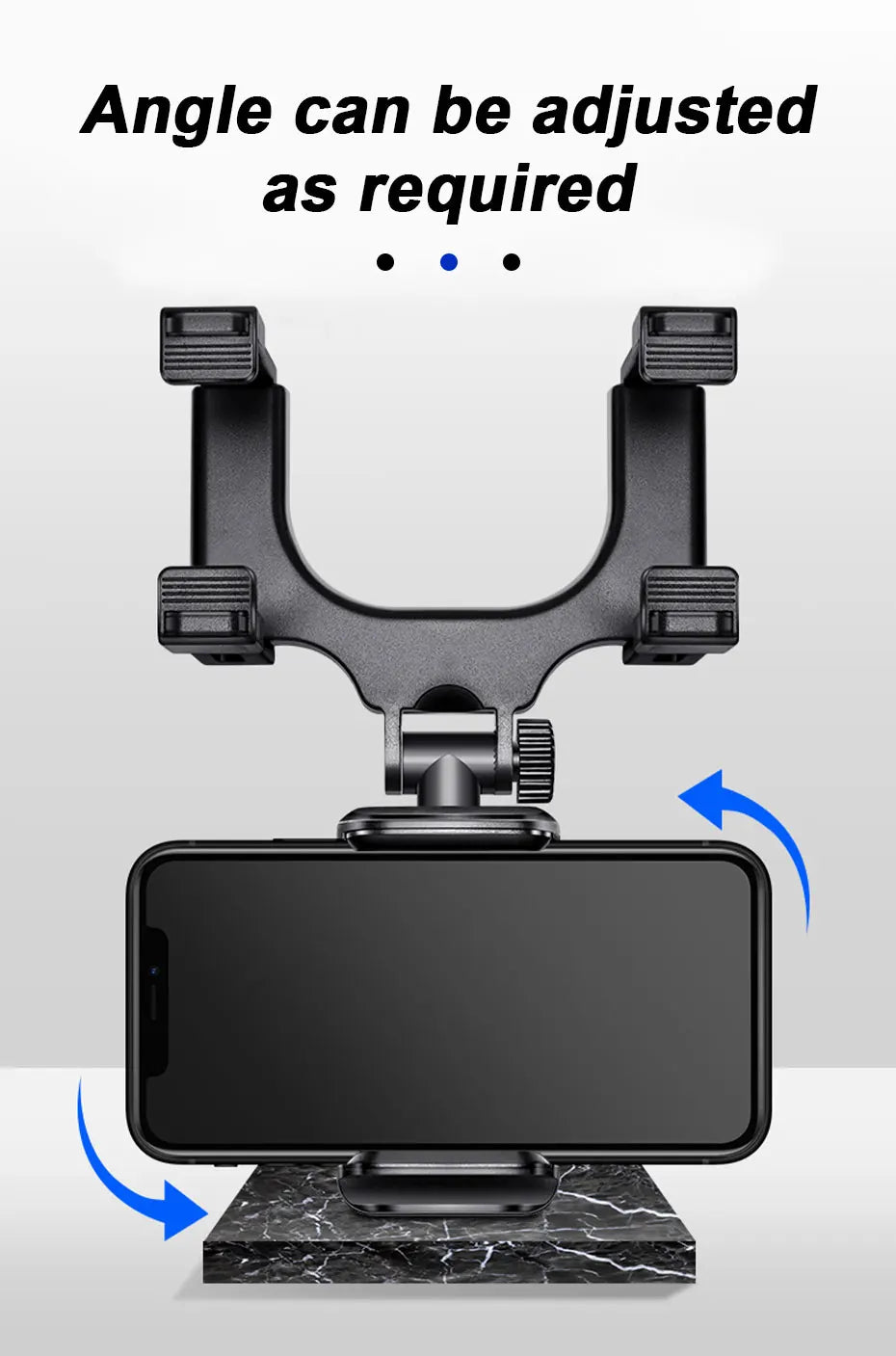 SEAMETAL-Support de téléphone pour rétroviseur de voiture, réglage de la rotation libre, pince stable, support de téléphone pour smartphone, navigation rapide, ket