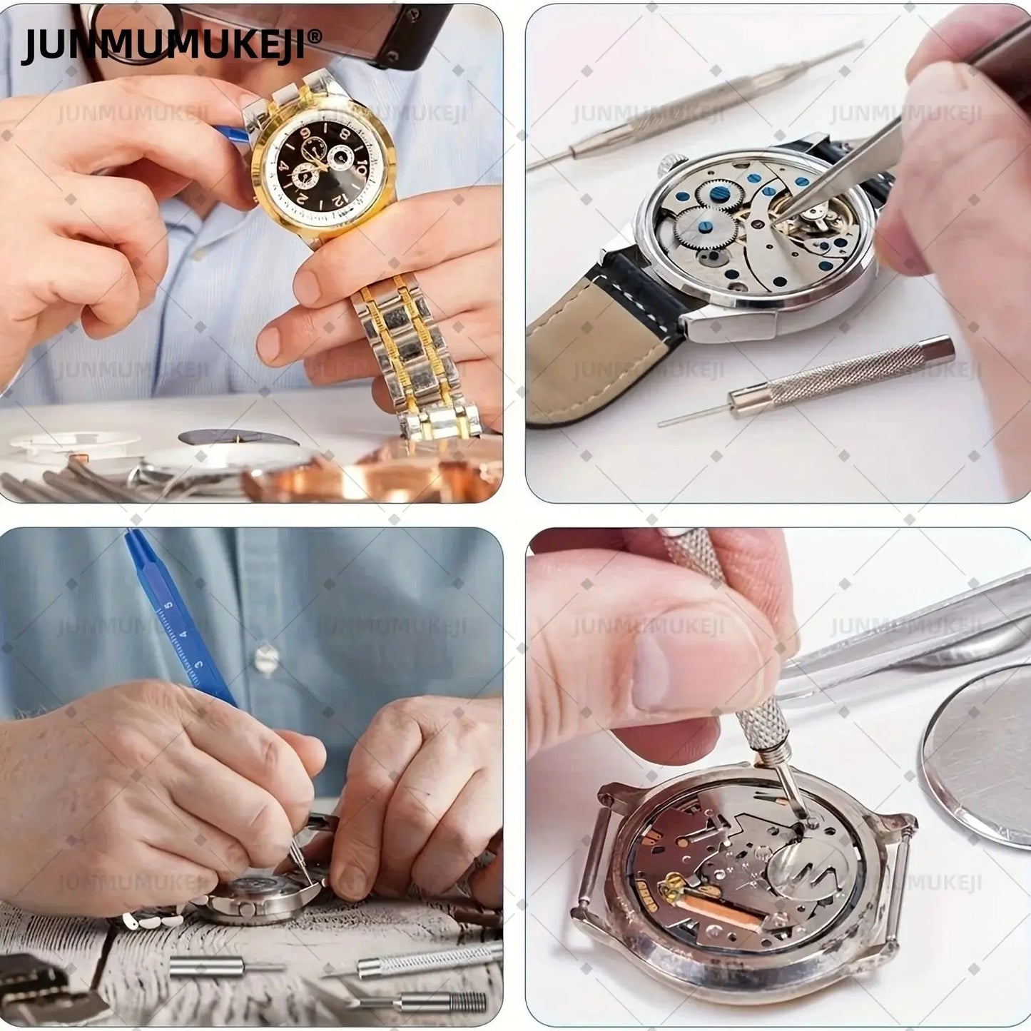 Outils de réparation d'entretien de montres, réglage des sangles de montre, remplacement de 24.com 147 pièces, démontage et installation