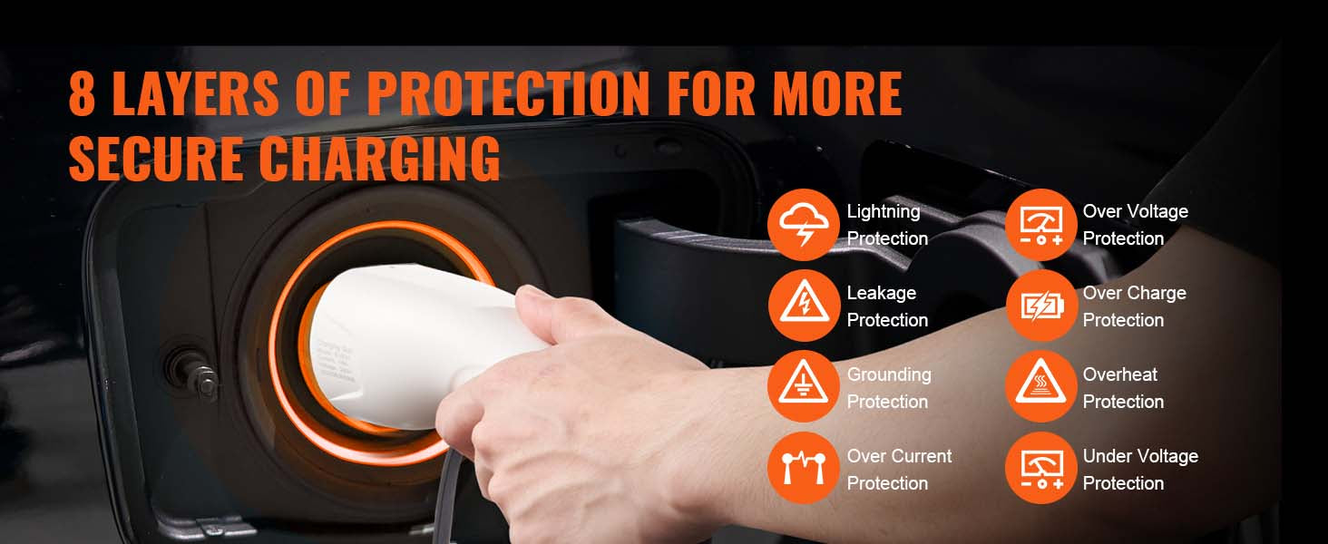 Chargeur électrique sécurisé avec 8 couches de protection pour une recharge fiable et sûre