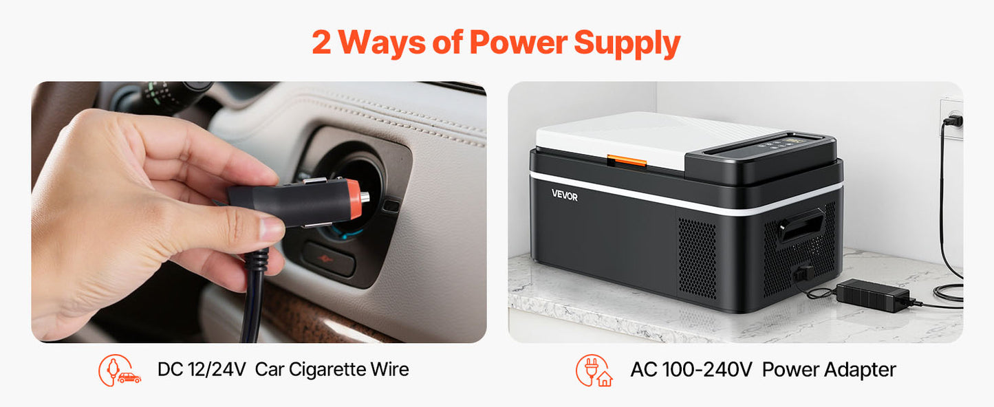 SucceBuy Réfrigérateur portable 20 L, réfrigérateur de voiture, refroidisseur à compresseur électrique avec contrôle par application, congélateur pour voitures, camping et camping-cars